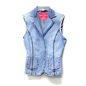 Paradiso - women's blue jeans vest Western Size: S